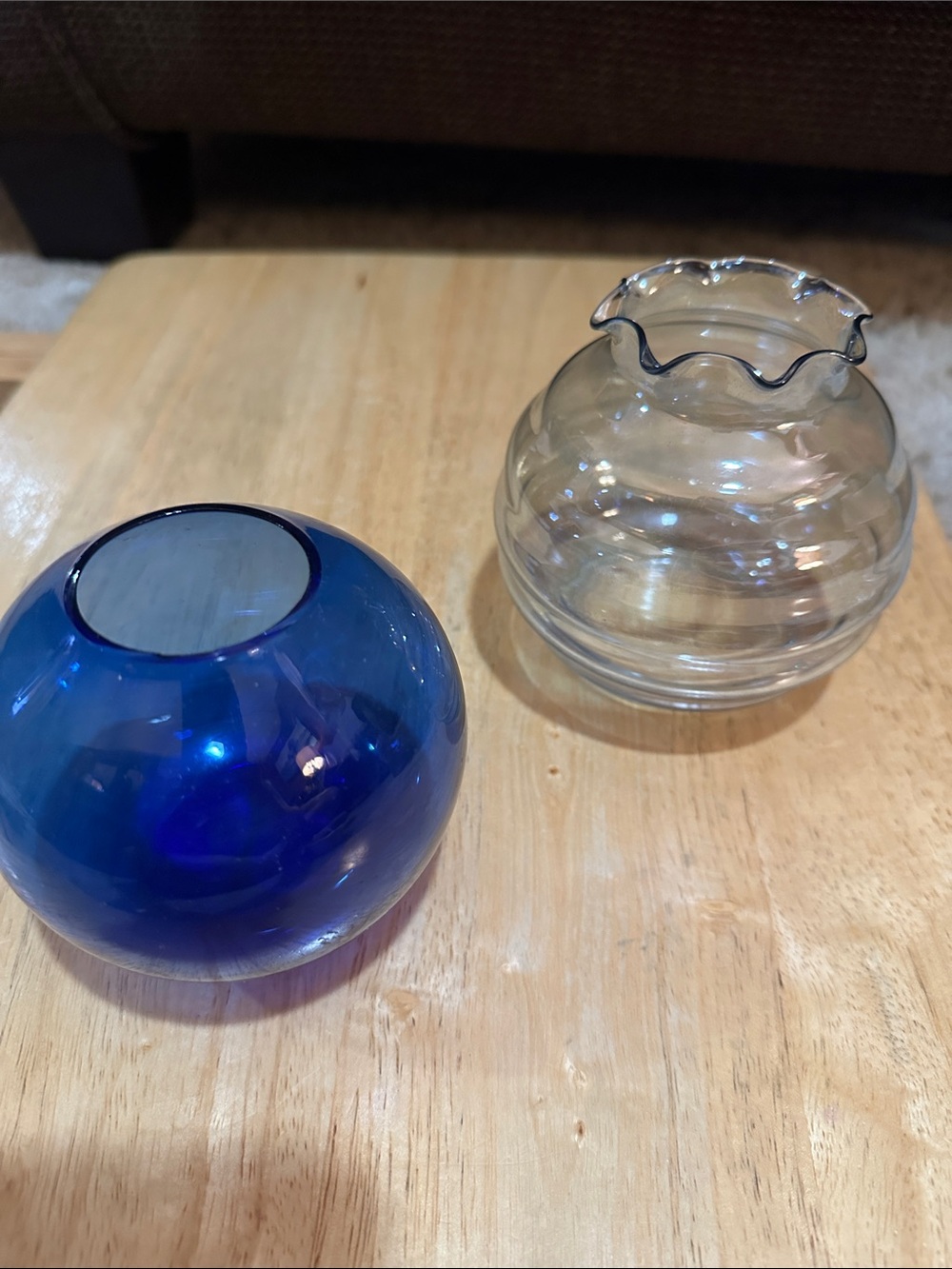 Handblown Blue Glass Votive Holder – Home Accents